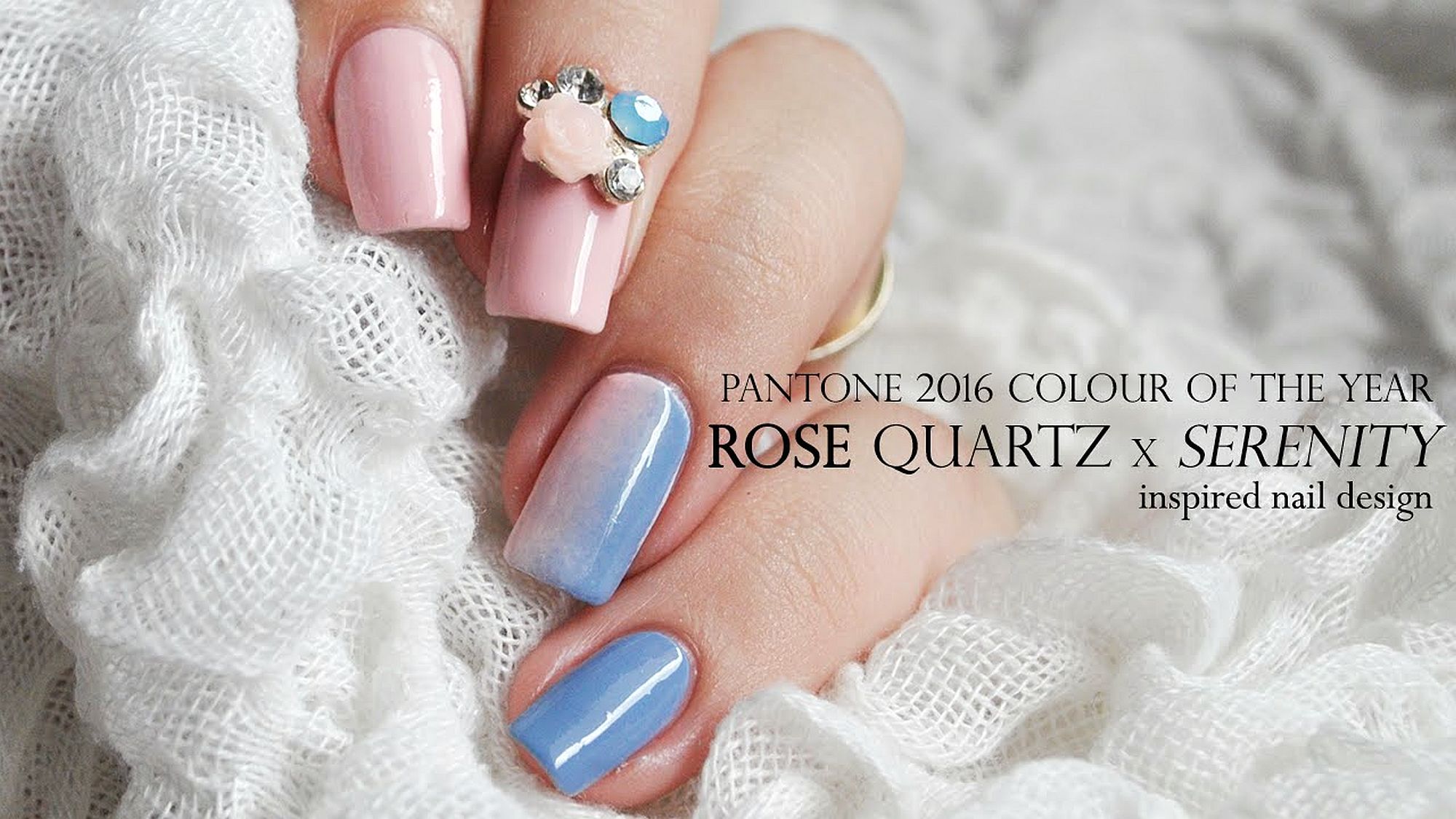 Nails: Rose Quartz & Serenity
